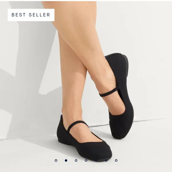 Rothy's The Max Square Mary Jane In Black - Picture 5 of 6